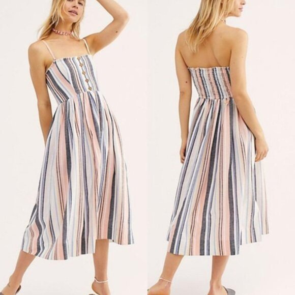 Free People Dresses & Skirts - Free People Lilah Strapless Midi Slip Dress Size XSmall